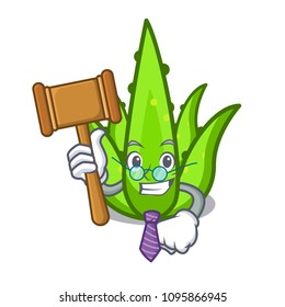 Judge aloevera mascot cartoon style
