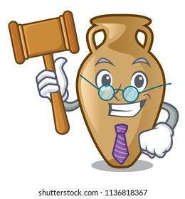 Judge amphora mascot cartoon style