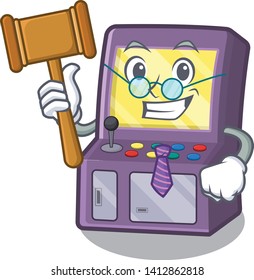 Judge arcade machine in the cartoon shape