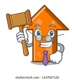 Judge arrow mascot cartoon style