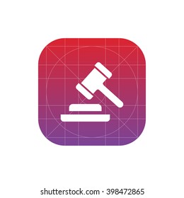 judge and auction gavel icon. vector eps10 icon