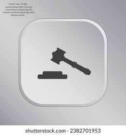 judge or auction hammer icon