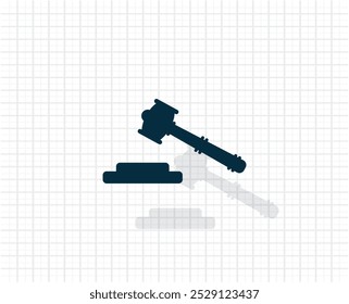 judge or auction hammer icon