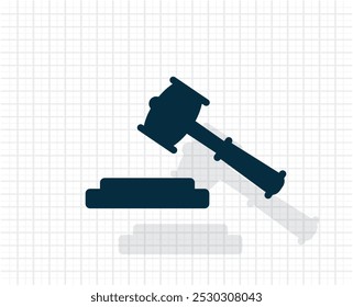 judge or auction hammer icon