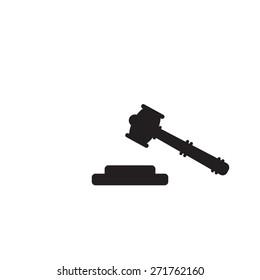 judge or auction hammer icon