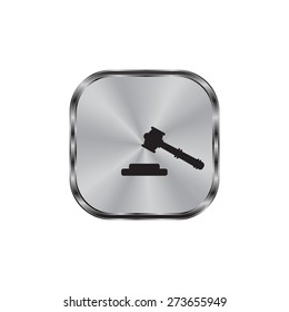 judge or auction hammer icon