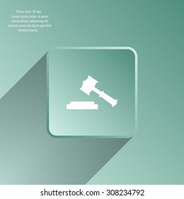 judge or auction hammer icon