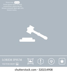 judge or auction hammer icon
