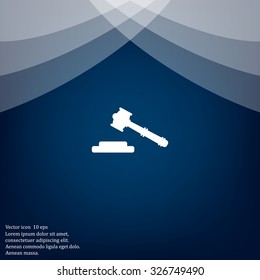 judge or auction hammer icon