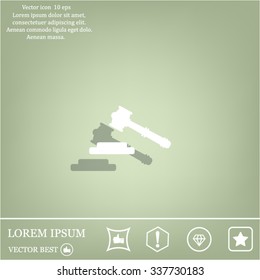 judge or auction hammer icon