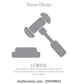 judge or auction hammer icon