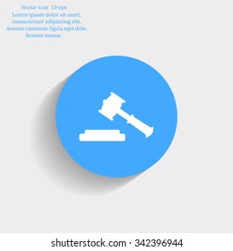 judge or auction hammer icon