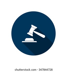 judge or auction hammer icon