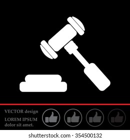 judge or auction hammer icon