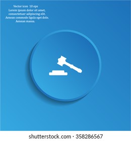 judge or auction hammer icon