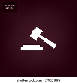 judge or auction hammer icon