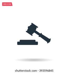 judge or auction hammer icon