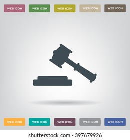 judge or auction hammer icon