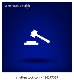 judge or auction hammer icon