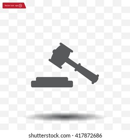 judge or auction hammer icon