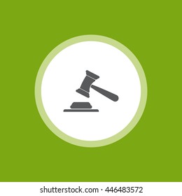 judge or auction hammer Icon