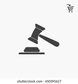 judge or auction hammer Icon