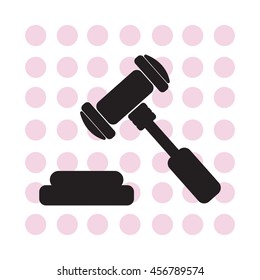 judge or auction hammer icon