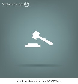 judge or auction hammer icon