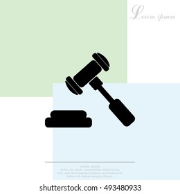 judge or auction hammer icon