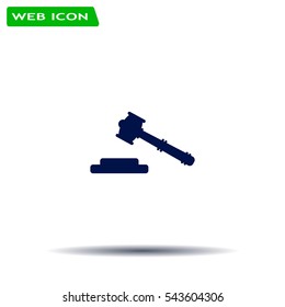 judge or auction hammer icon