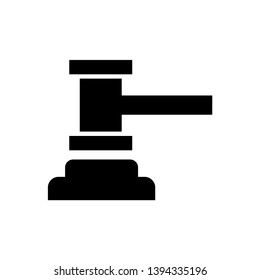 judge or auction hammer icon. EPS10 illustration vector - Vector