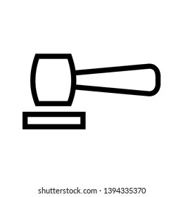 judge or auction hammer icon. EPS10 illustration vector - Vector