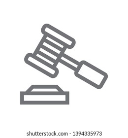 judge or auction hammer icon. EPS10 illustration vector - Vector