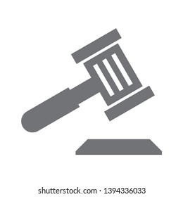 judge or auction hammer icon. EPS10 illustration vector - Vector