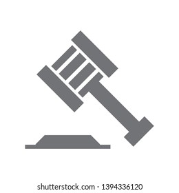 judge or auction hammer icon. EPS10 illustration vector - Vector