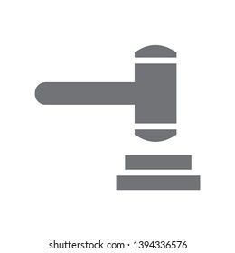 judge or auction hammer icon. EPS10 illustration vector - Vector