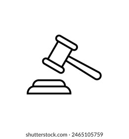 judge or auction hammer icon vector