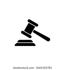 judge or auction hammer icon vector