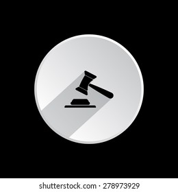 judge or auction hammer. icon. vector design