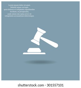 judge or auction hammer. icon. vector design