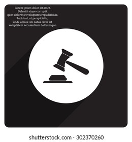 judge or auction hammer. icon. vector design