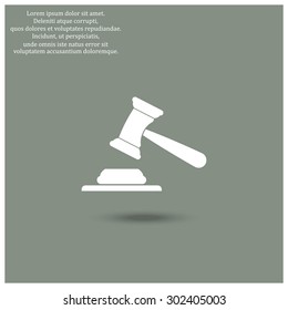 judge or auction hammer. icon. vector design
