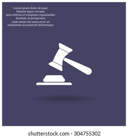 judge or auction hammer. icon. vector design