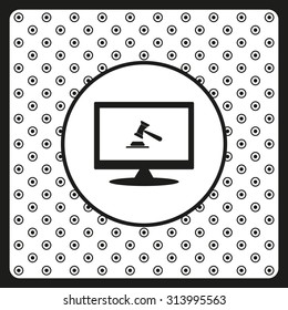 judge or auction hammer. icon. vector design