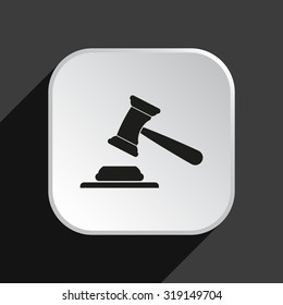 judge or auction hammer. icon. vector design