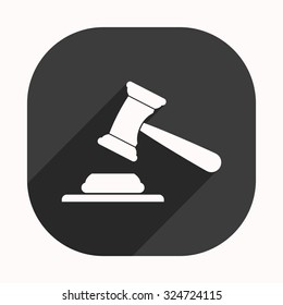 judge or auction hammer. icon. vector design