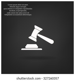 judge or auction hammer. icon. vector design