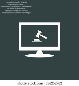 judge or auction hammer. icon. vector design