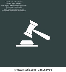 judge or auction hammer. icon. vector design