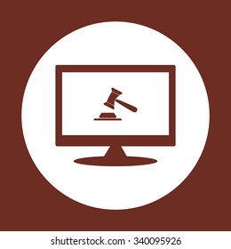 judge or auction hammer. icon. vector design